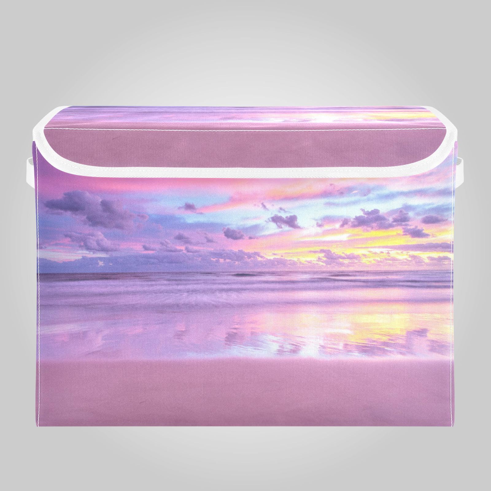 多機能収納ボックスパープル 持ち運びしやすい折りたたみ収納ボックス パープル (販売終了