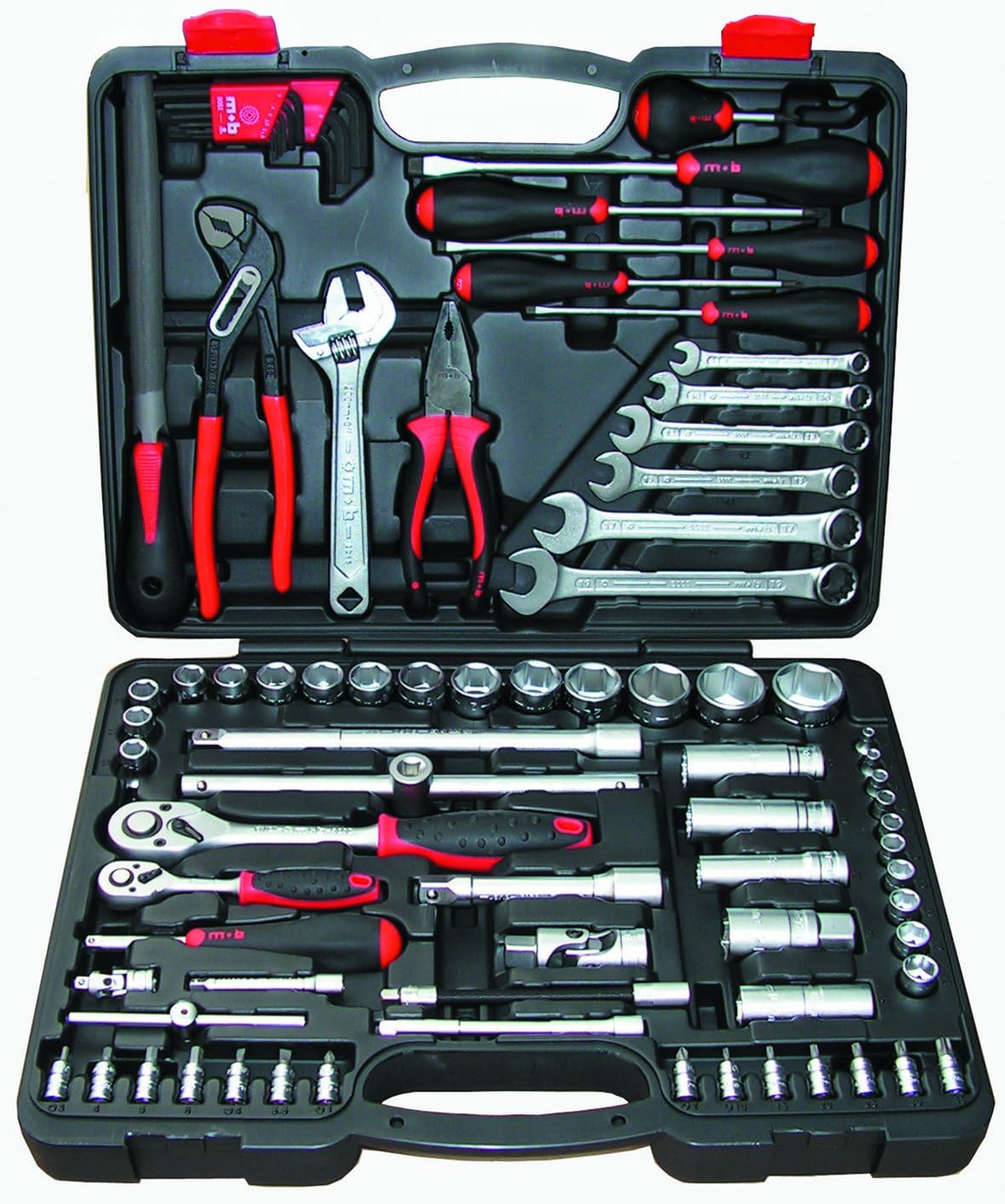 Peddinghaus 9531081001 Socket Wrench Set 1/4 Inch and 1/2 Inch 81 Pieces Plastic Case (German Import)