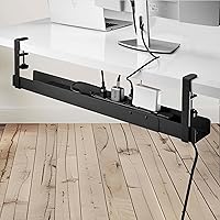 Vista 4 de StarTech.com Bandeja de organización de cables debajo del escritorio, organizador de bandeja de cables de escritorio de oficina/de pie, soporte