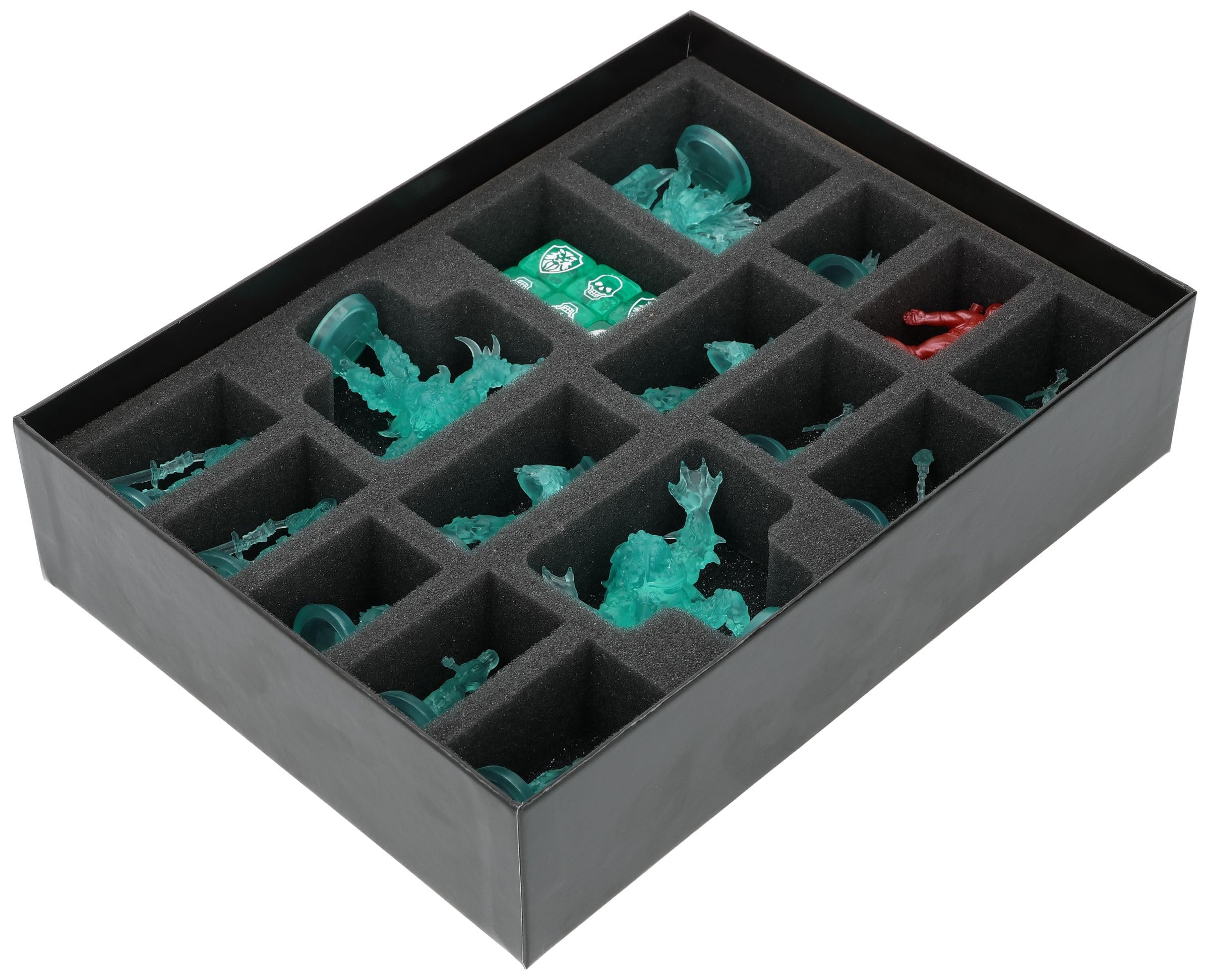 Feldherr foam set + card holders compatible with HeroQuest (2021): Spirit Queen's Torment - board game box - Protect, sort and store miniatures + accessories