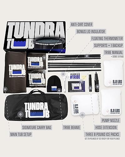 Miniatura 5 de TUNDRA TUB XL Cold Plunge  Baño de hielo de 115 galones para atletas y recuperación  La cápsula de terapia de frío incluye funda, bolsa de viaje,