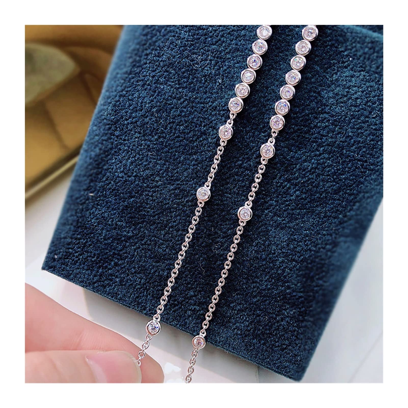 Collares para mujer Nuevos juegos de joyas de compromiso de boda de plata esterlina 925 de lujo for novia Charms Lab Diamond Hangling Pendientes Collar Regalo cumplir