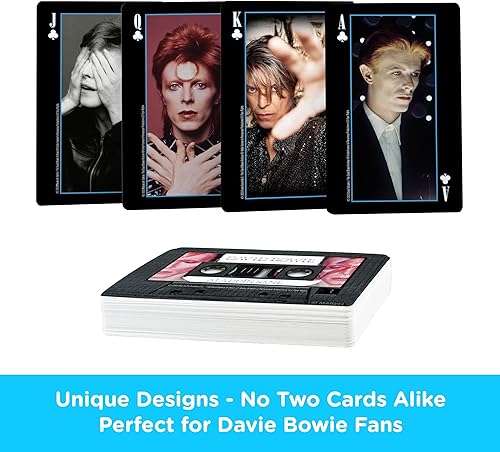 Miniatura 3 de AQUARIUS David Bowie Cassette - Baraja de cartas con temática de David Bowie para tus juegos de cartas favoritos, mercancía y coleccionables de