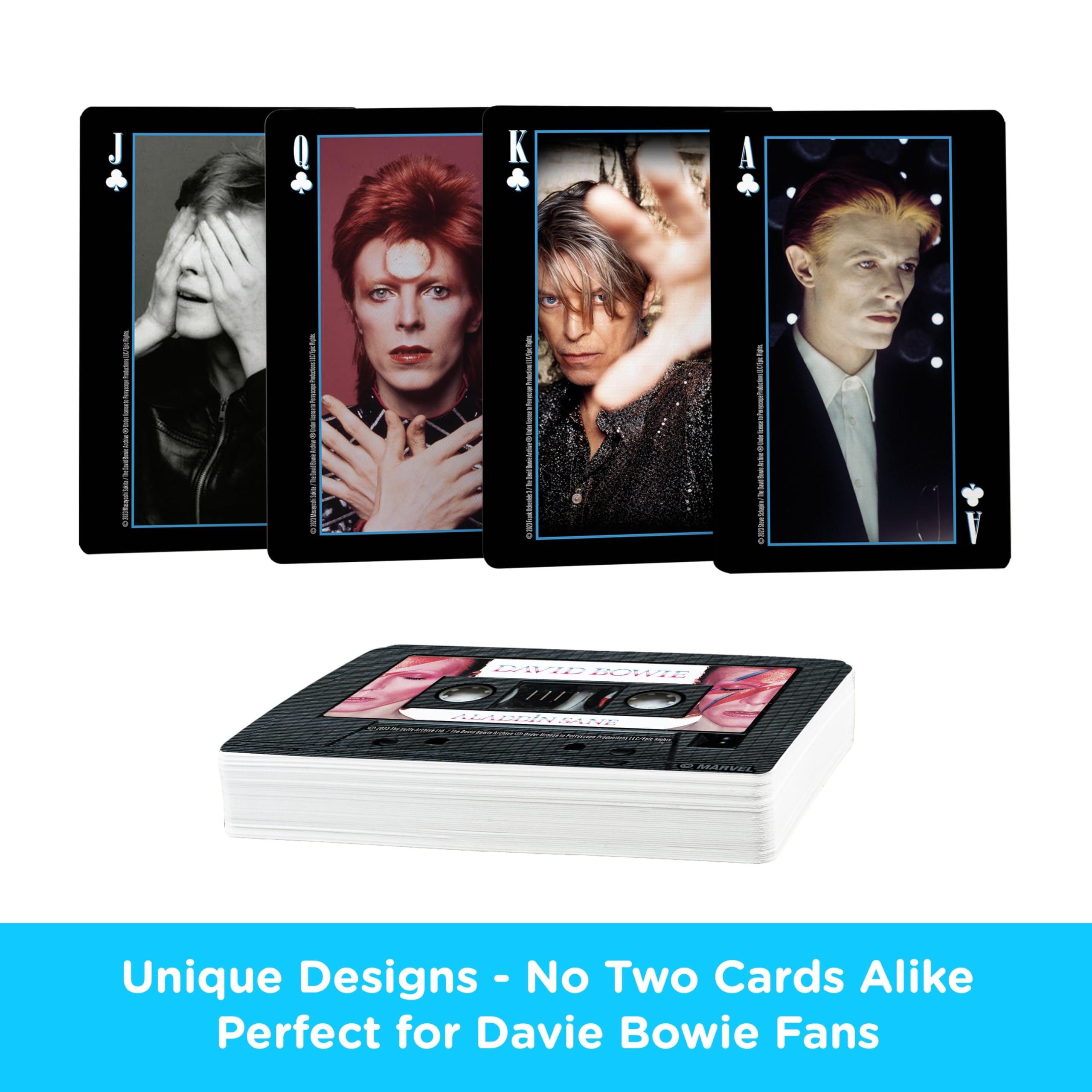 AQUARIUS David Bowie Cassette Premium Playing Cards -David Bowie Themed Deck of Cards for Your Favorite Card Games - Image 3