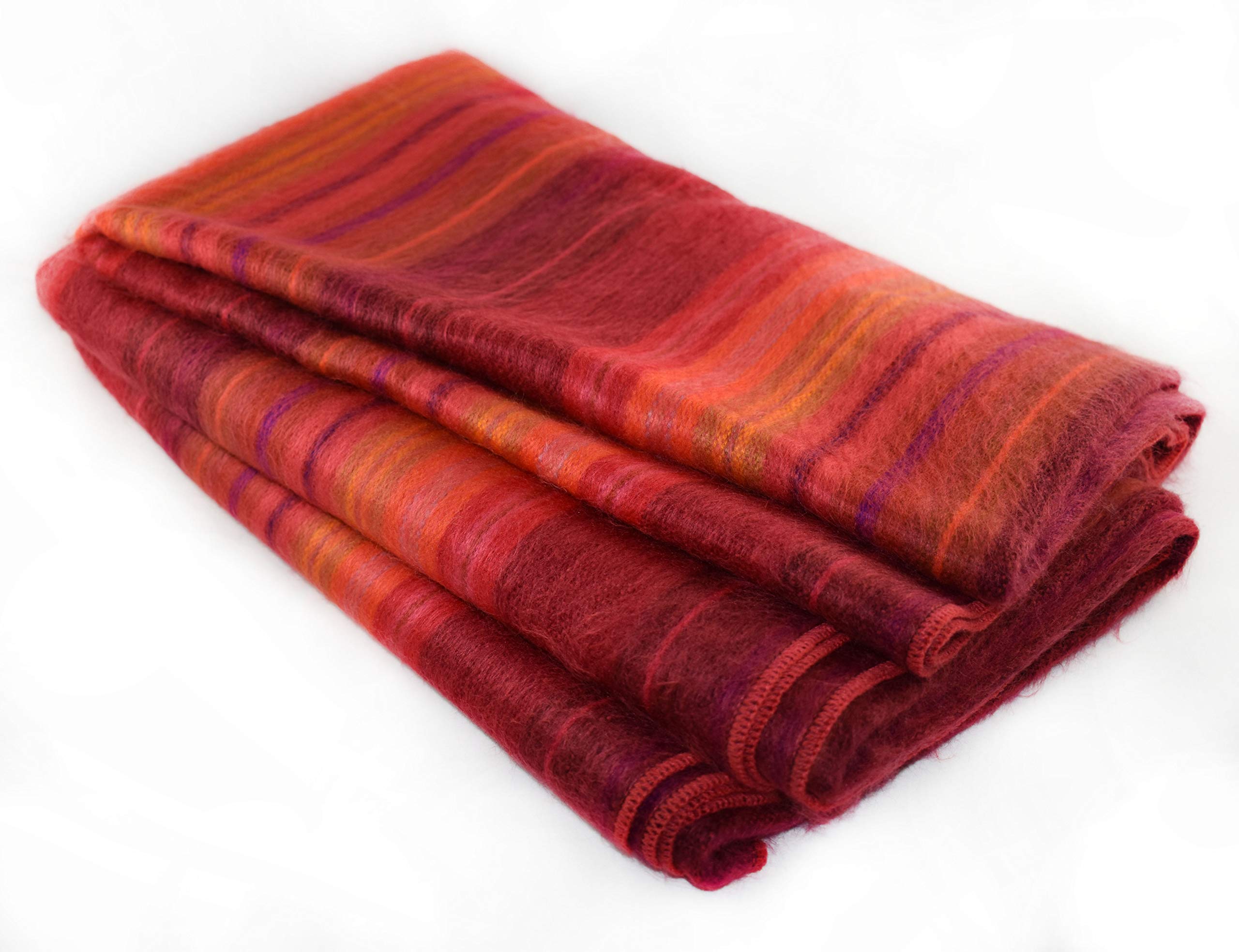 Buy QISU Alpaca Wool Blanket Throw Large, Beautiful, Warm, Variegated