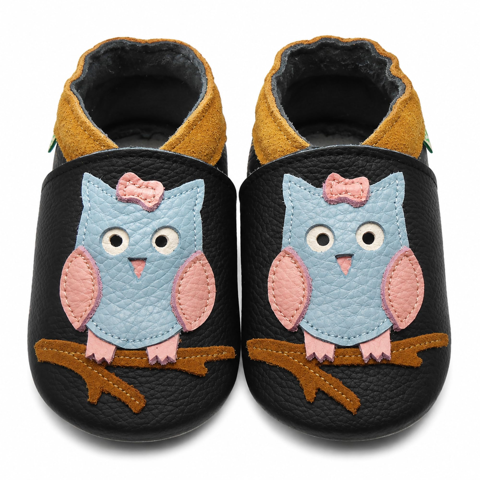 SAYOYO Weiche Leder Krabbelschuhe Baby Lauflernschuhe Jungen Rutschfeste Babyhausschuhe Mädchen Kleinkind Lederschuhe