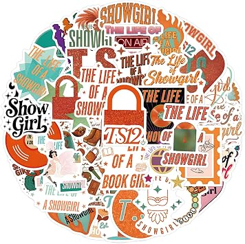 50pcs The Show Girl Sticker for Adult, Music Ablum Stickers for Teen Girl, Waterproof Vinyl Sticker for Water Bottle Laptop Phone Party Favors Ablum5