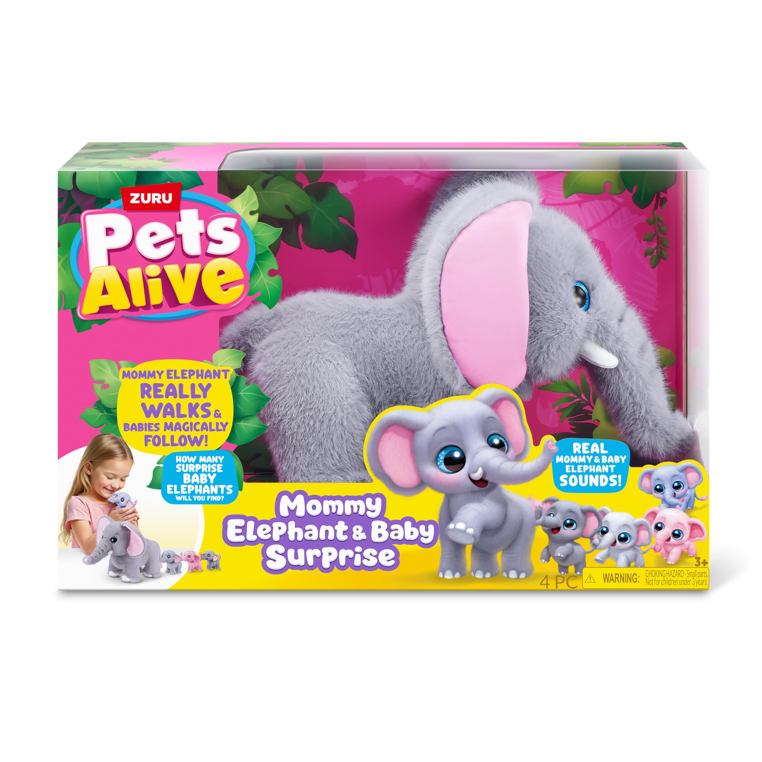 Pets Alive-Mommy & Baby Surprise-Series 1-Mommy Elephant & Baby Surprise