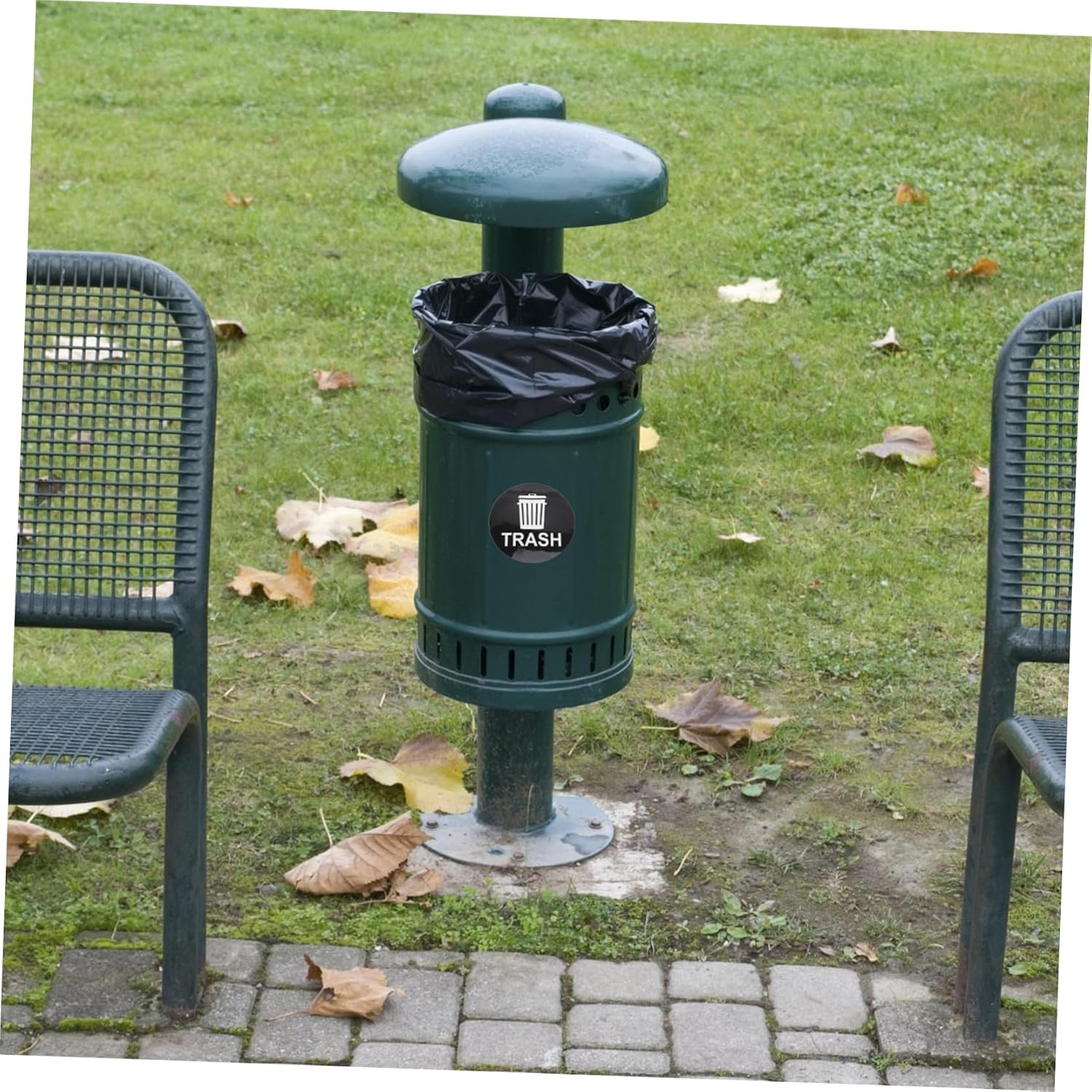 12pcs Recycle Stickers for Trash Cans Adhesive Sign Stickers Easy Peel Stick for Sanitation Decor Style