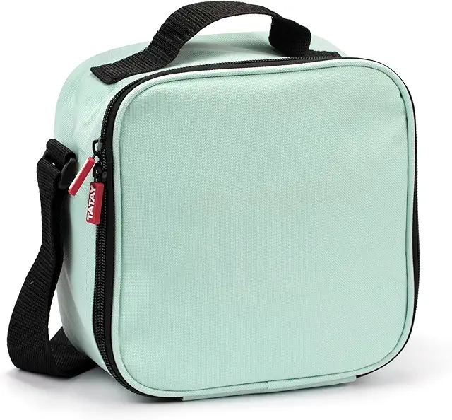 Tatay Bolsa Térmica Porta Alimentos 3L con 4 Fiambreras - Lancheira Impermeable Verde Menta
