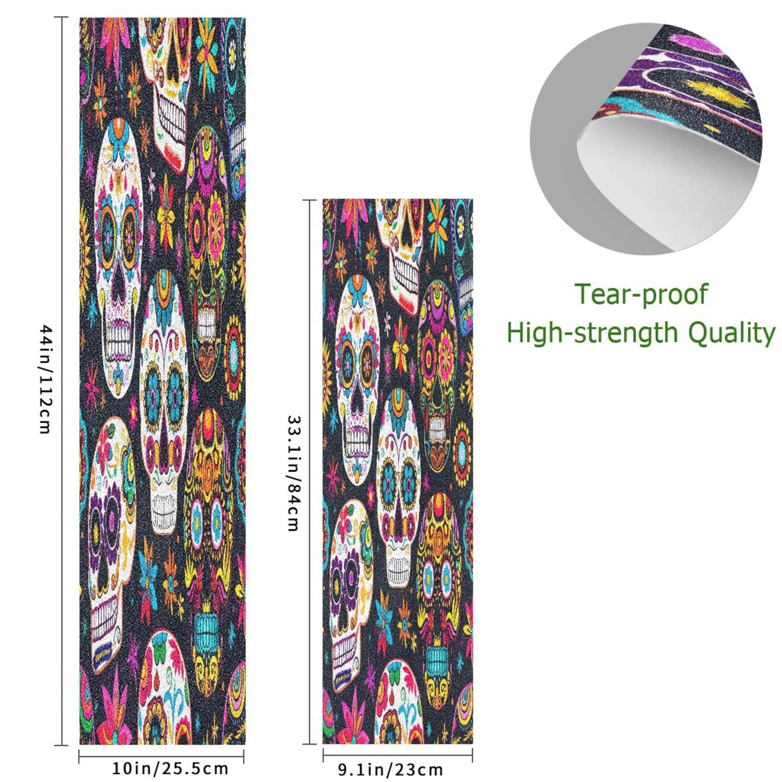 SDMKA Beautiful Sugar Skull Skateboard Grip Tape 9