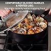 Sartén antiadherente T-Fal Ultimate Hard Anodized con tapa de 12 pulgadas, apta para horno hasta 400°F, apta para lavavajillas, ónix 5