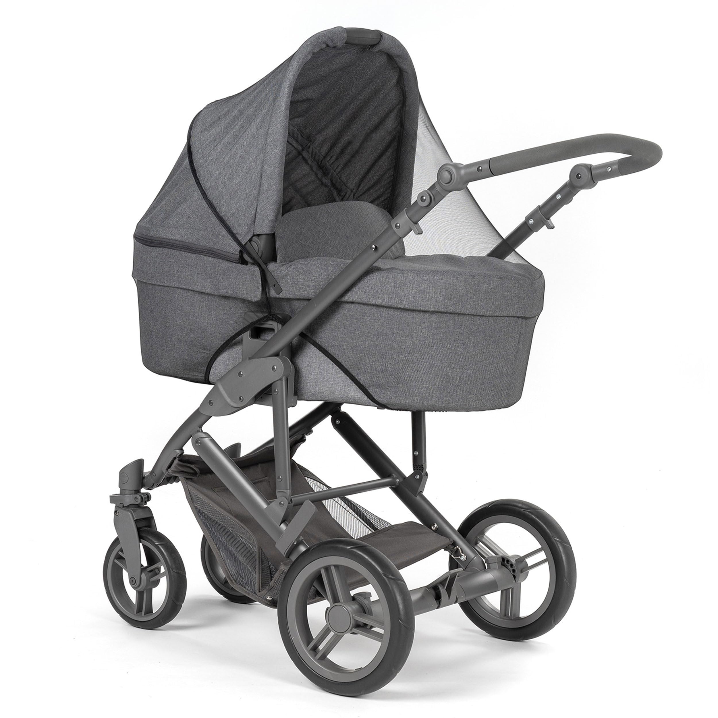 Reer Universal Insektenschutz für größere Babywannen, passend für Kinderwagen, Buggys, Sportwagen, Schwarz, extra groß, 87021