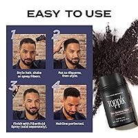 Vista 7 de Toppik Hair Building Fibers, Fill In Fine or Thinning Hair Instantly Thicker, Fuller Looking Hair 9 Shades,4 size options