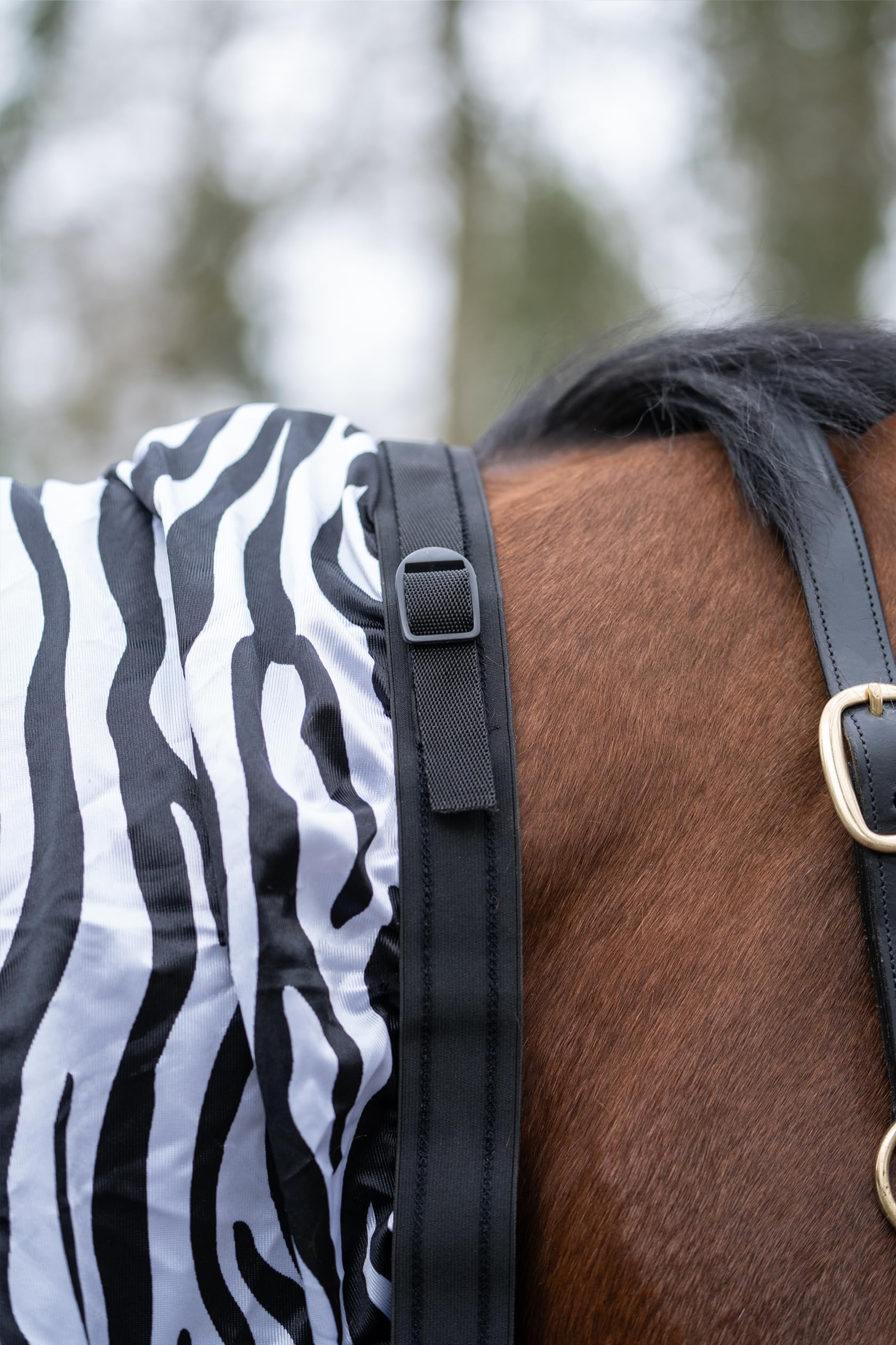 HKM Zebra Blanc De Couverture De Cheval/Noir 155