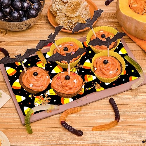 Miniatura 4 de AnyDesign 100 hojas de papel encerado de Halloween de maíz seco encerado para delicatessen, impermeables, a prueba de aceite, forro de picnic para