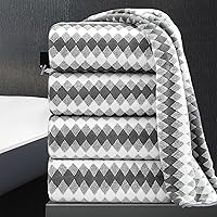 Vista 22 de Juego de 4 toallas de baño extra grandes (35 x 70 pulgadas), toallas de baño de gran tamaño, súper suaves, altamente absorbentes, juego de toallas