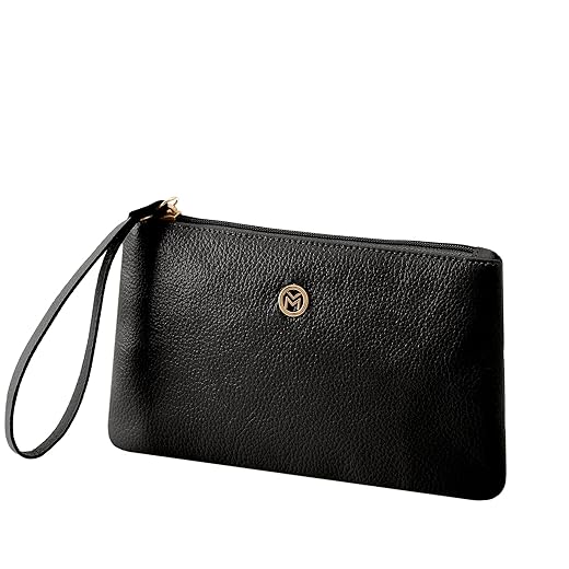Bolsa Carteira Clutch Feminina de Couro Bovino Legítimo c/Fechamento em Zíper Mariart Cambará (Amazônia)