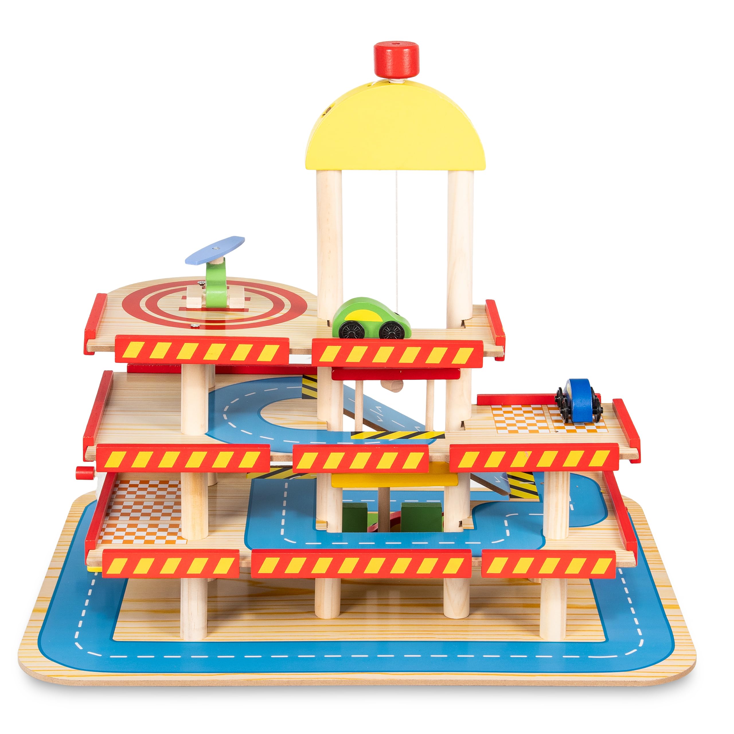 COIL Garaje de madera para juegos, garaje de juegos