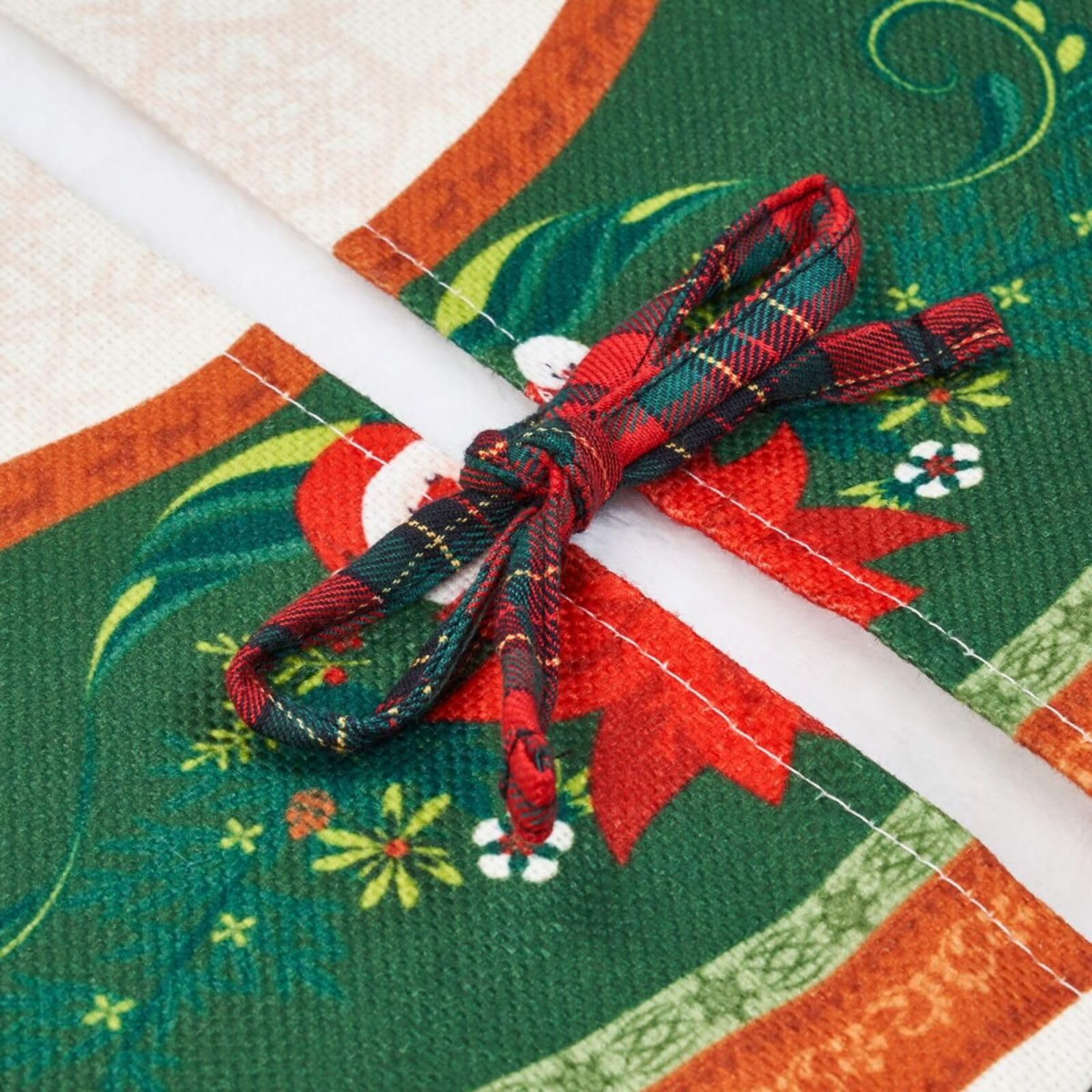 Gonna Per Albero Di Natale In Pile 127 Cm - Design Lecca-Lecca Bianco E Nero - 2