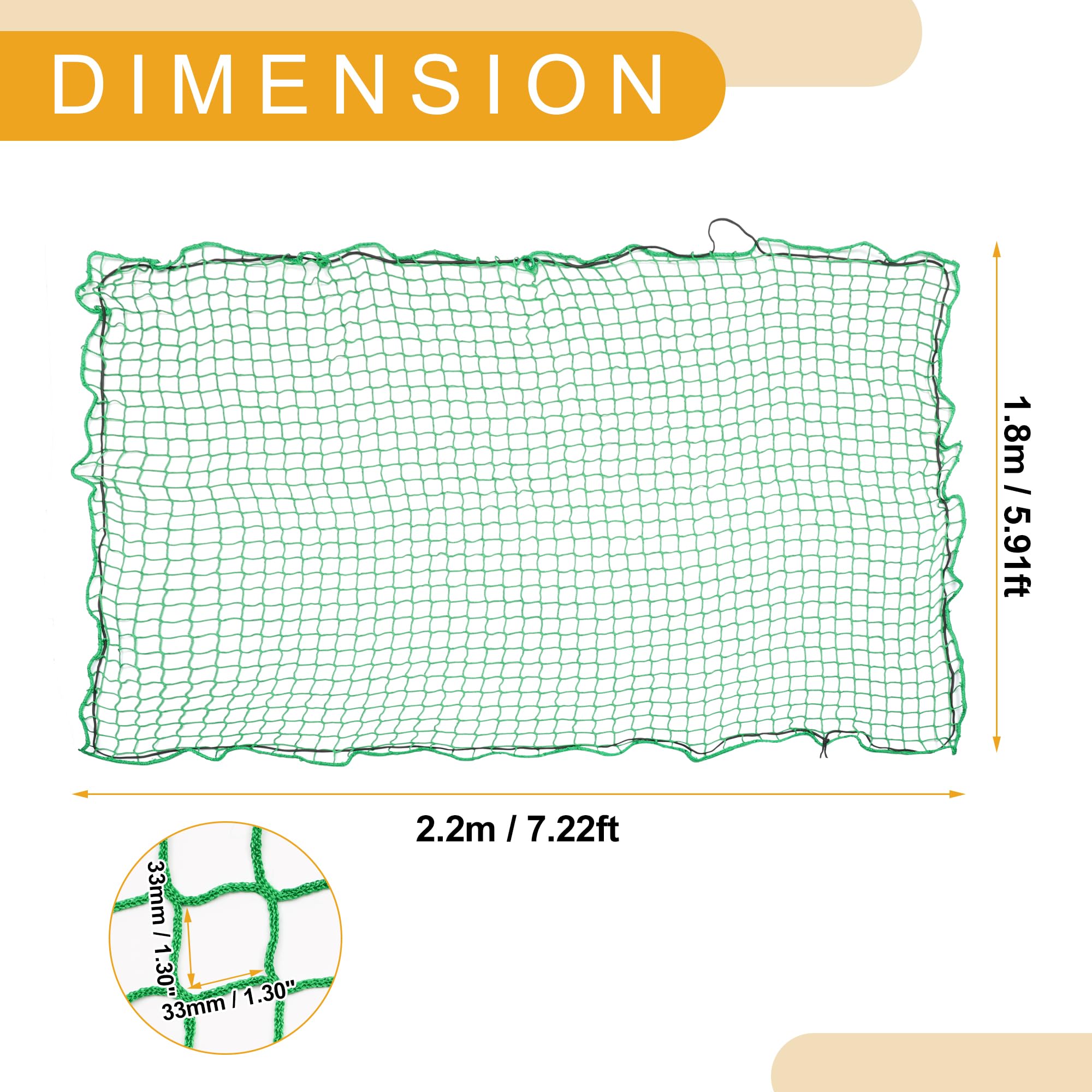 Filet De Remorque Extensible 1.8X2.2M 1 Pc Nylon Pour Camionnette