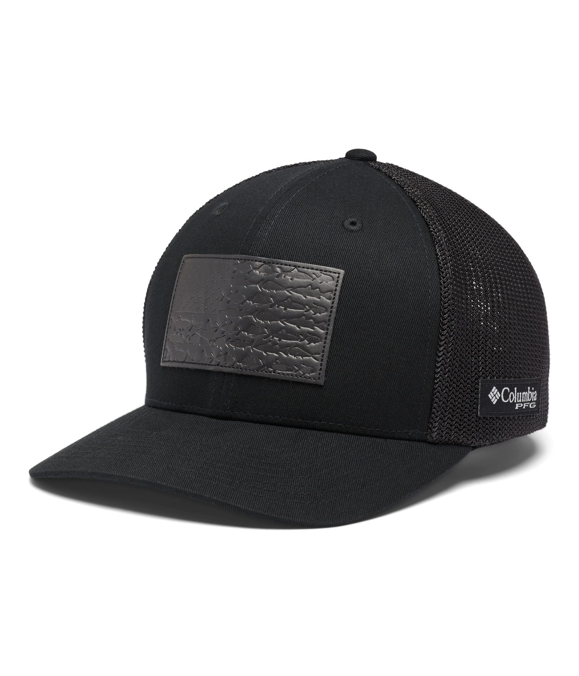 Columbia Unisex Adult PFG Leather Fish Flag Mesh Ball Cap