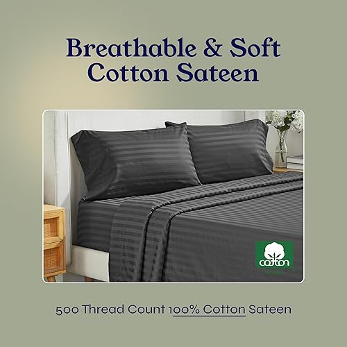 Miniatura 5 de California Design Den - Juego de sábanas de 500 hilos