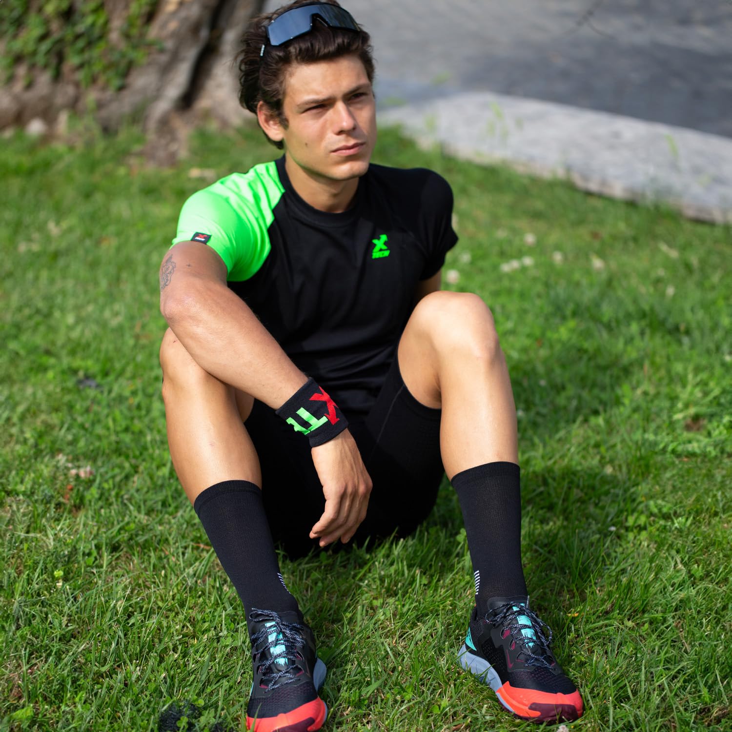Camiseta Power 01 de manga corta negra S/M, camiseta técnica 4 estaciones, ligera y transpirable, para correr, senderismo y gimnasio