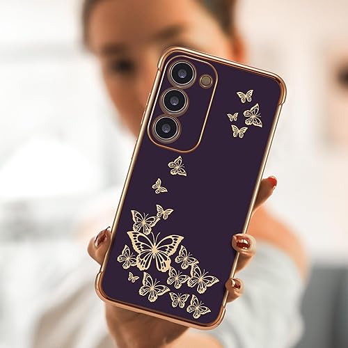 Miniatura 9 de ZTOFERA Funda de teléfono para Samsung Galaxy S23 5G, elegante mariposa, para niñas y mujeres encantadoras, chapado suave, cubierta protectora todo