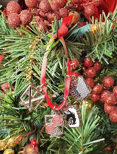Miniatura 2 de Fandom Emporium Attak on Titan, Eren, Levi - Adorno de regalo para árbol de Navidad, vacaciones de invierno, fandom para adolescentes y adultos,
