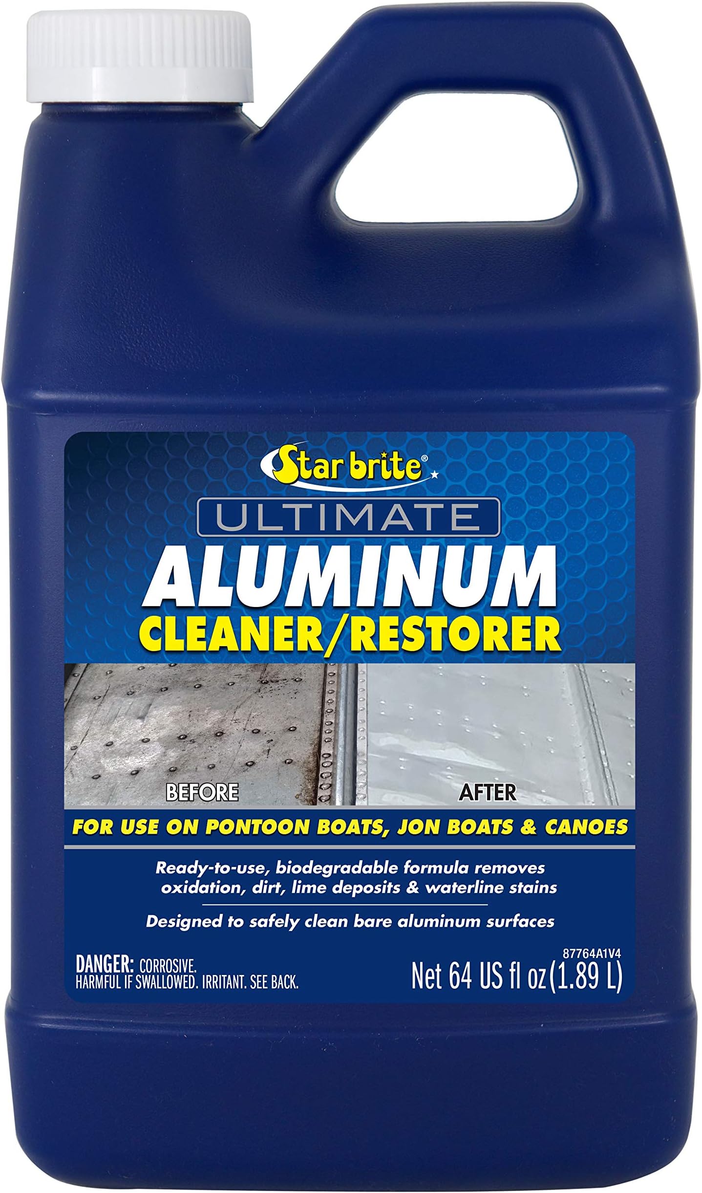 Ultimate Aluminum Cleaner & Restorer - Aluminum Boat Cleaner - Perfect for Pontoon Boats, Jon Boats & Canoes (NO SPRAYER) - 64 OZ (087762)