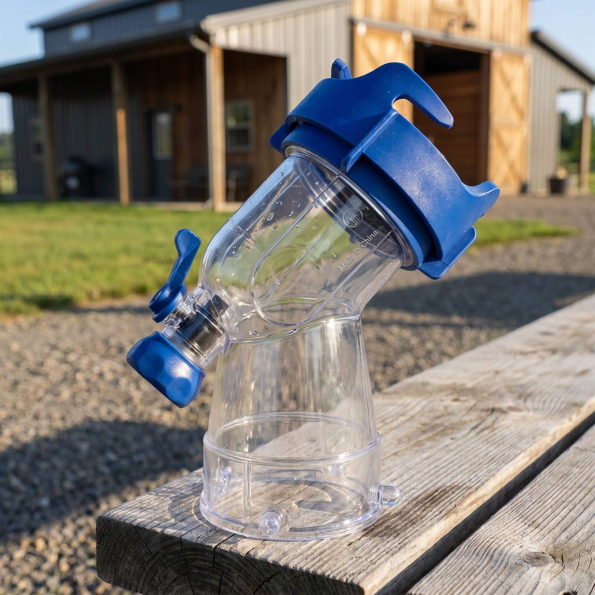 Operitacx Adaptador de manguera de desagüe para vehículos recreativos con válvula de cierre, transparente de 45 grados, adaptador de desagüe transparente, conexión de bayoneta resistente a fugas