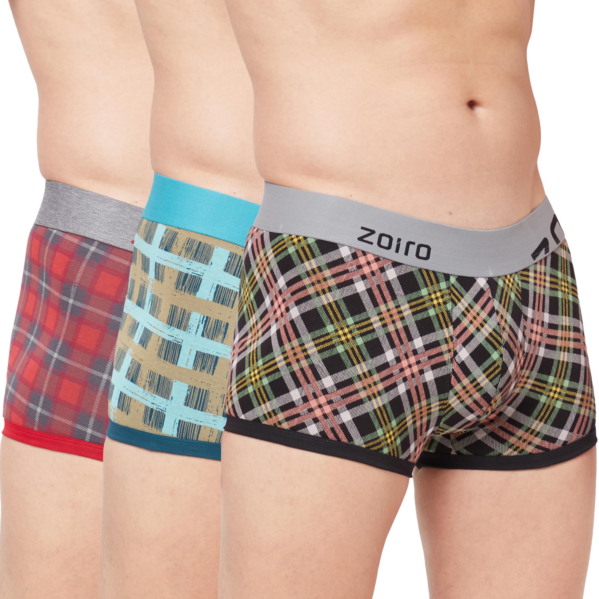 zoiro Men's Trends Printed Trunk Multicolor Pack of 3 (Colour May Vary)-picture-34