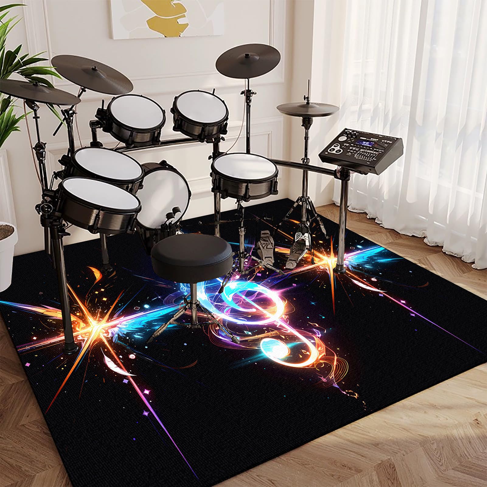 160 x 100 cm, mata dźwiękoszczelna, dywan perkusyjny, mata perkusyjna, zestaw perkusyjny, mata dźwiękoszczelna, koc muzyczny, do elektronicznych zestawów perkusyjnych, werbla i innych instrumentów