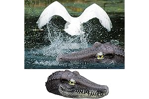 Floating Alligator Head Decoy for Pond, Crocodile Head Keeps Heron Away