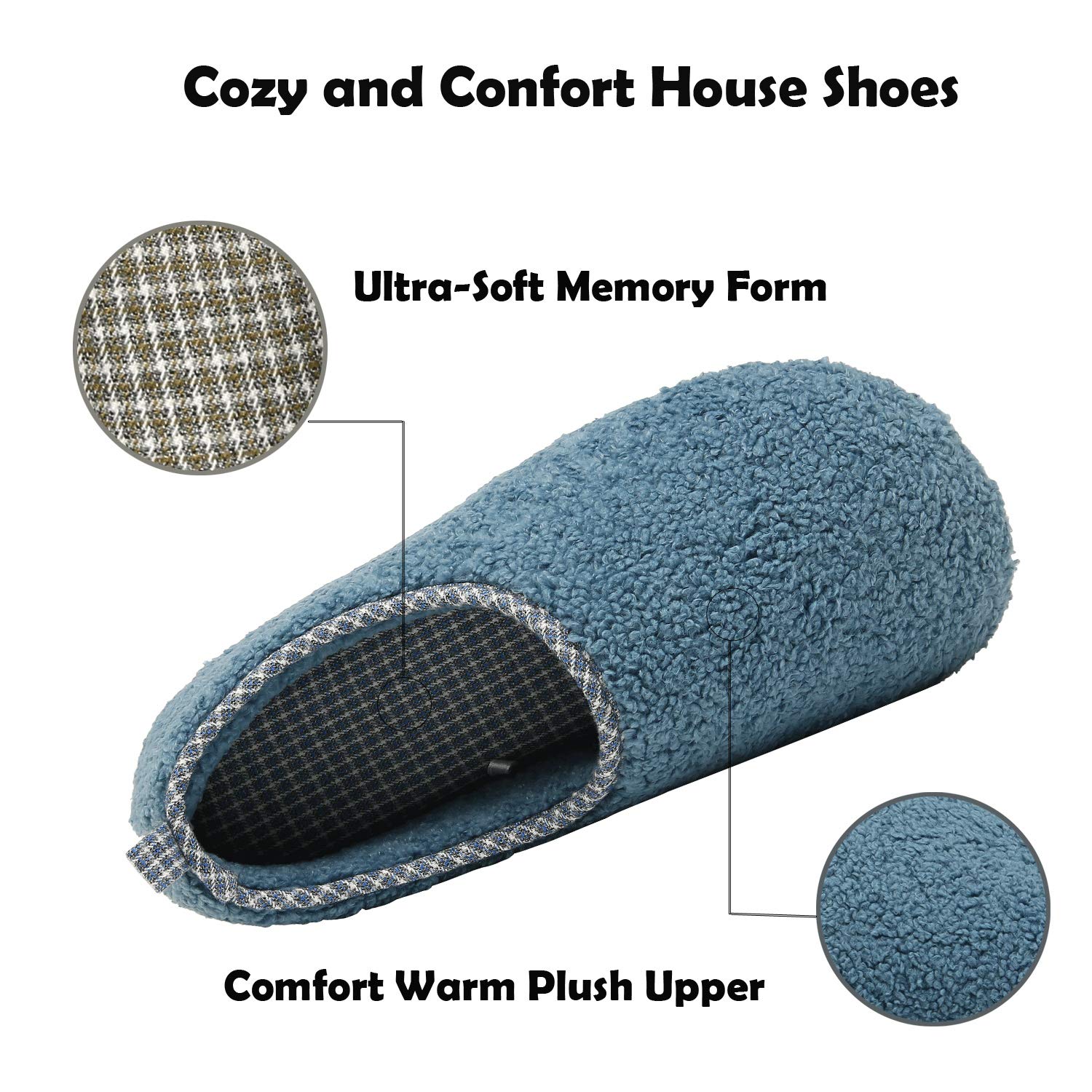 ChayChax Donna Pantofole da Casa Memory Foam Inverno Ciabatte Pantofola Interno Caldo Peluche Leggero Scarpe di Cotone