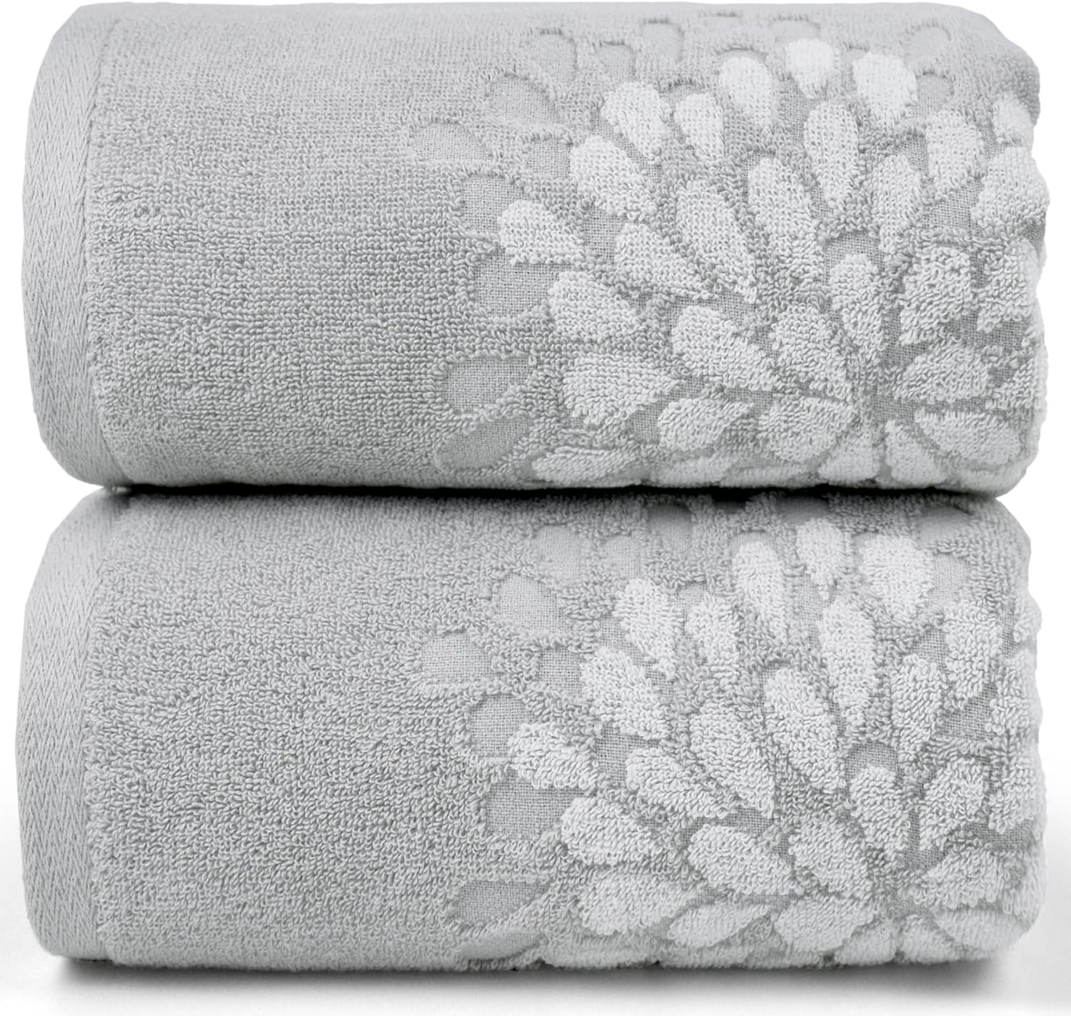 Jacquotha Cotton Shower Towels for Bathroom Gym, Light Grey