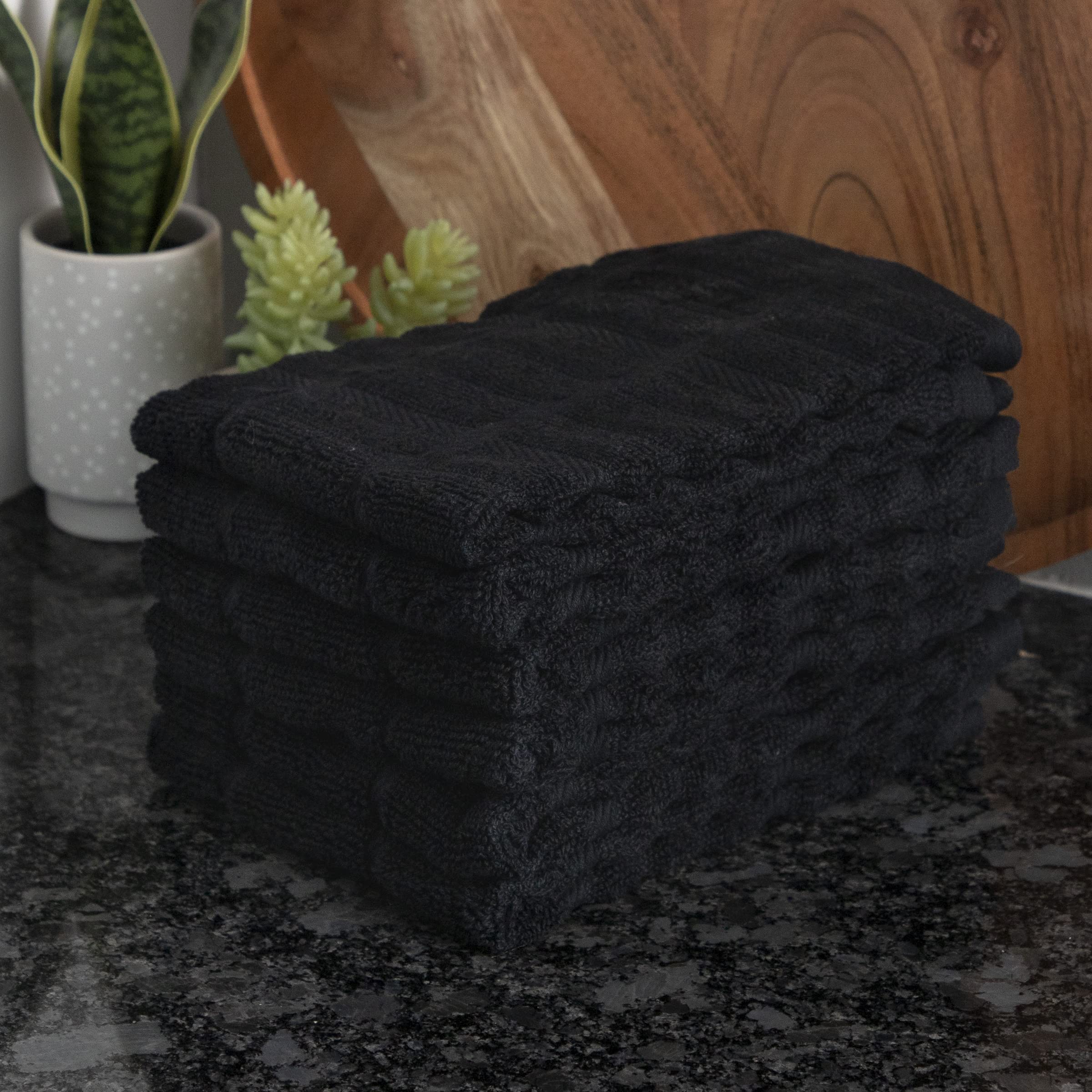 All-Clad 89301 - Strofinaccio in cotone, Cotone, Nero, 6-Pack