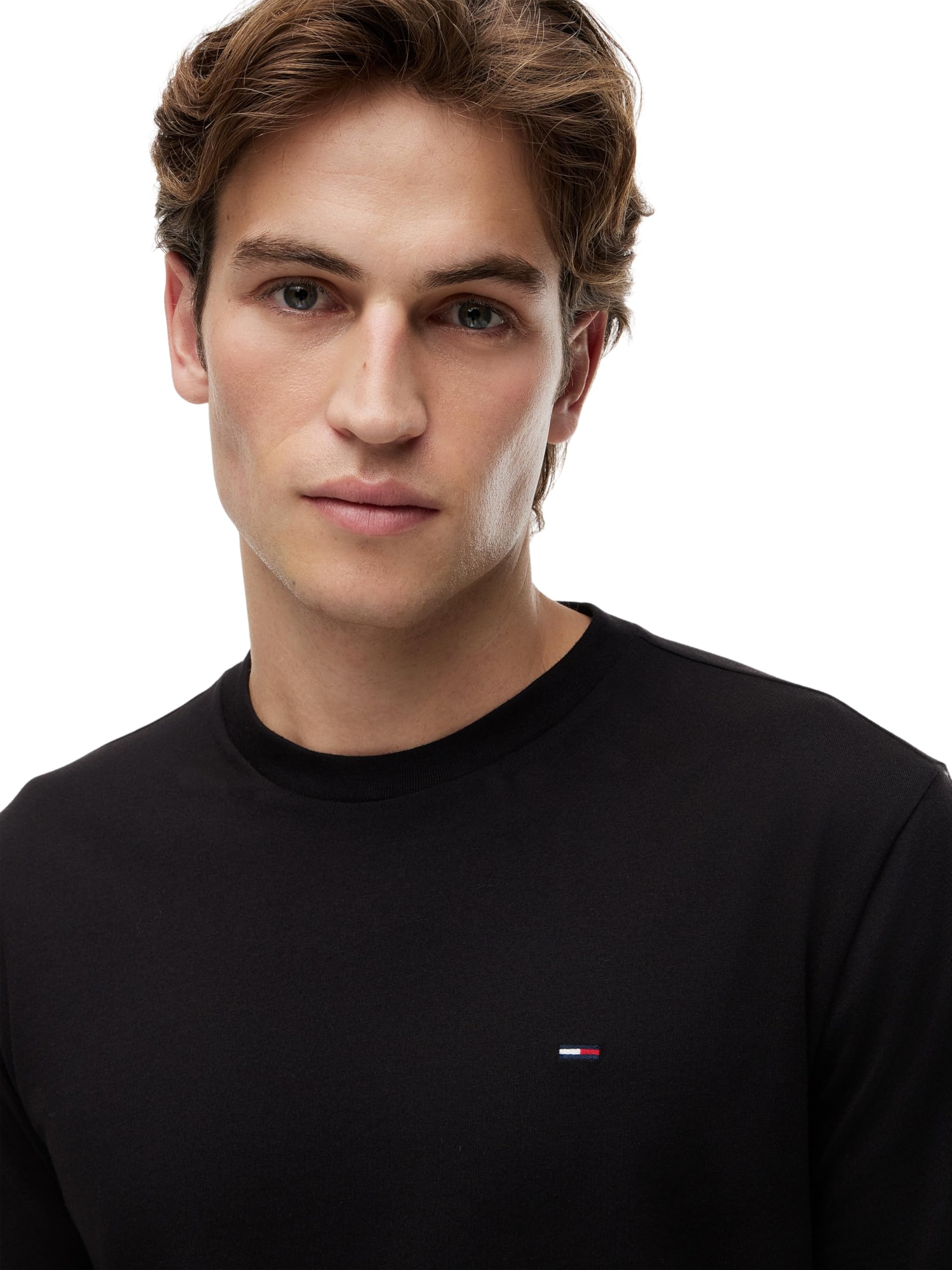 Tommy Jeans Uomo Magliette Maniche Lunghe Confezione da 2 Slim con Scollo Rotondo