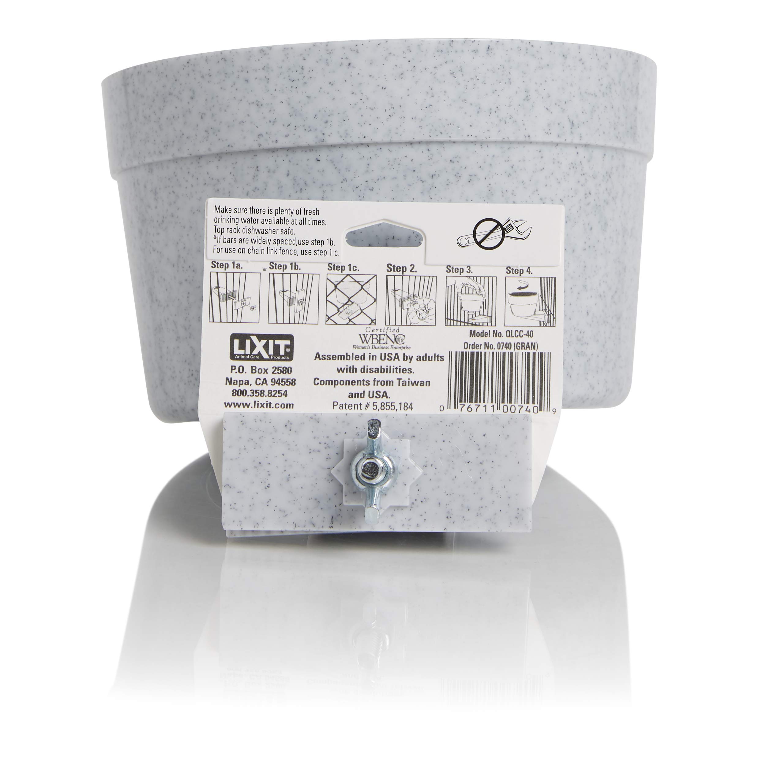 Lixit (2 Pack) Crock Large Breeds Jumbo High Density Polystyrene Bowl 40 oz
