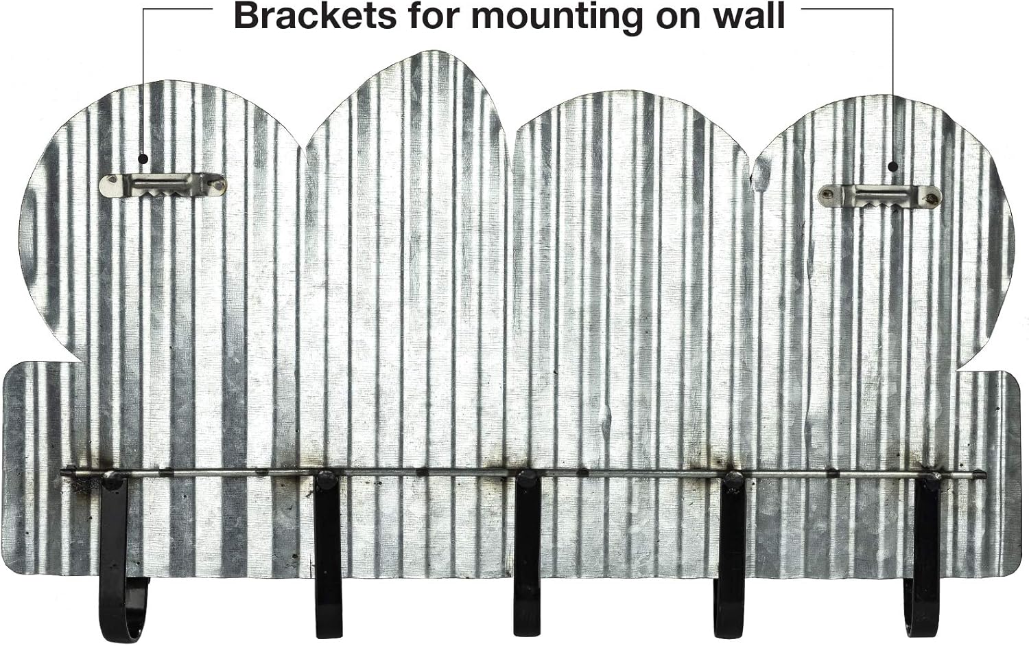 Vintage Sports Metal Coat Rack with 5 Hooks