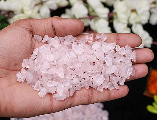 Miniatura 7 de ZAICUS Chips de cristal de cuarzo rosa a granel, piedras preciosas curativas naturales de forma irregular, piedra triturada Reik curativa, chips de