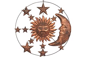 Celestial Serenity: Deco 79 Benzara Bronze Wall Plaque