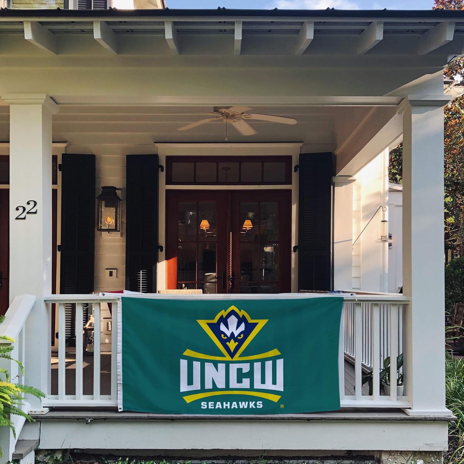 Desert Cactus University of North Carolina Wilmington UNCW Flag - 3 x 5 Feet Seahawks Banner, Indoor/Outdoor Durable Fabric, 100% Polyester Design (Style 1) - Image 5