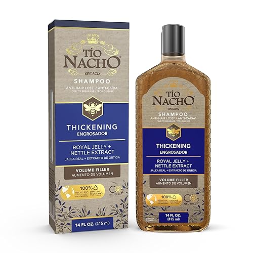 TIO NACHO Shampoo Engrosador Aumento de Volumen- Anticaída 14 Onzas Líquidas