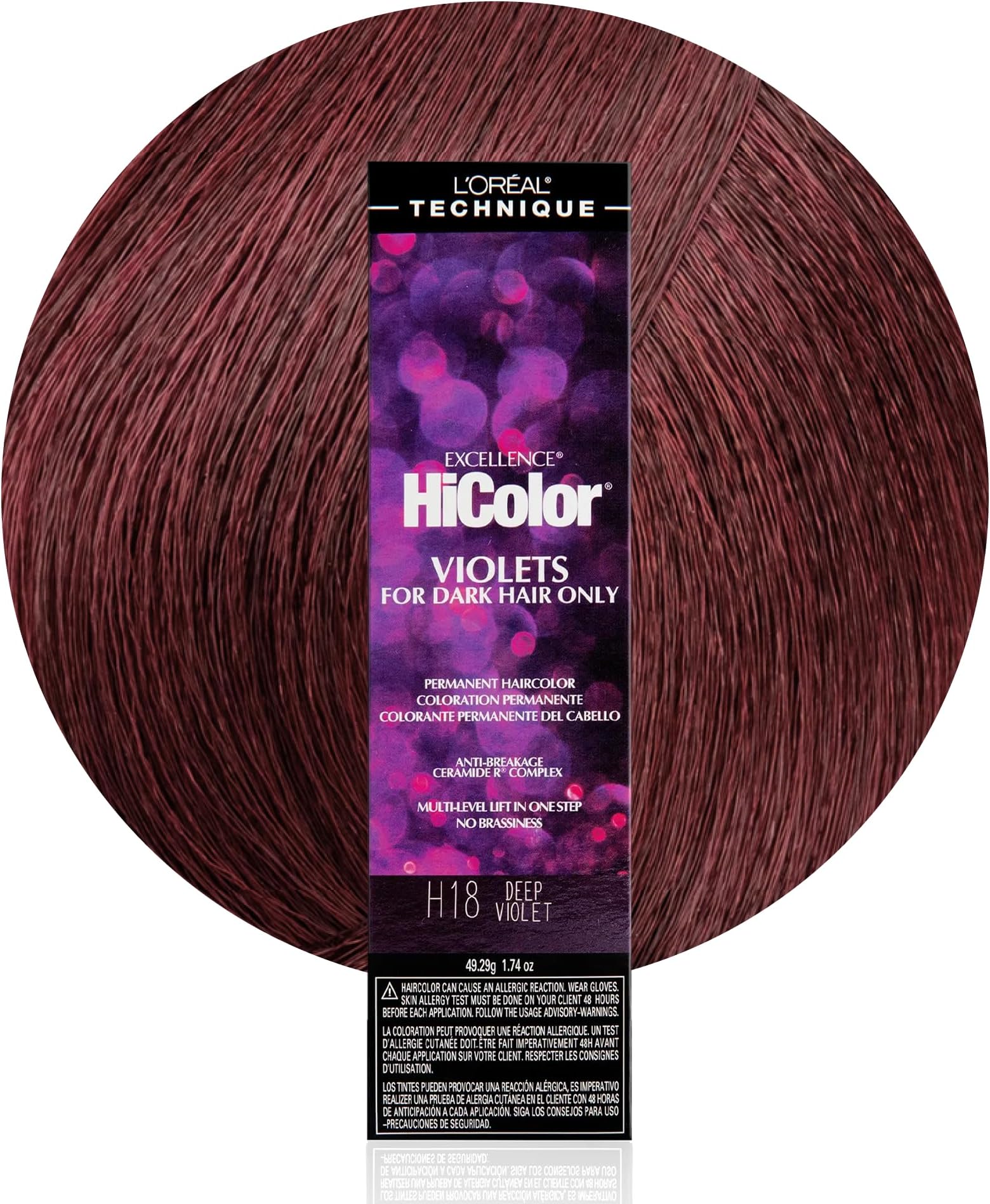 Loreal Excel Hicolor H18 Tube Deep Violet 1.74oz by L'Oreal Paris