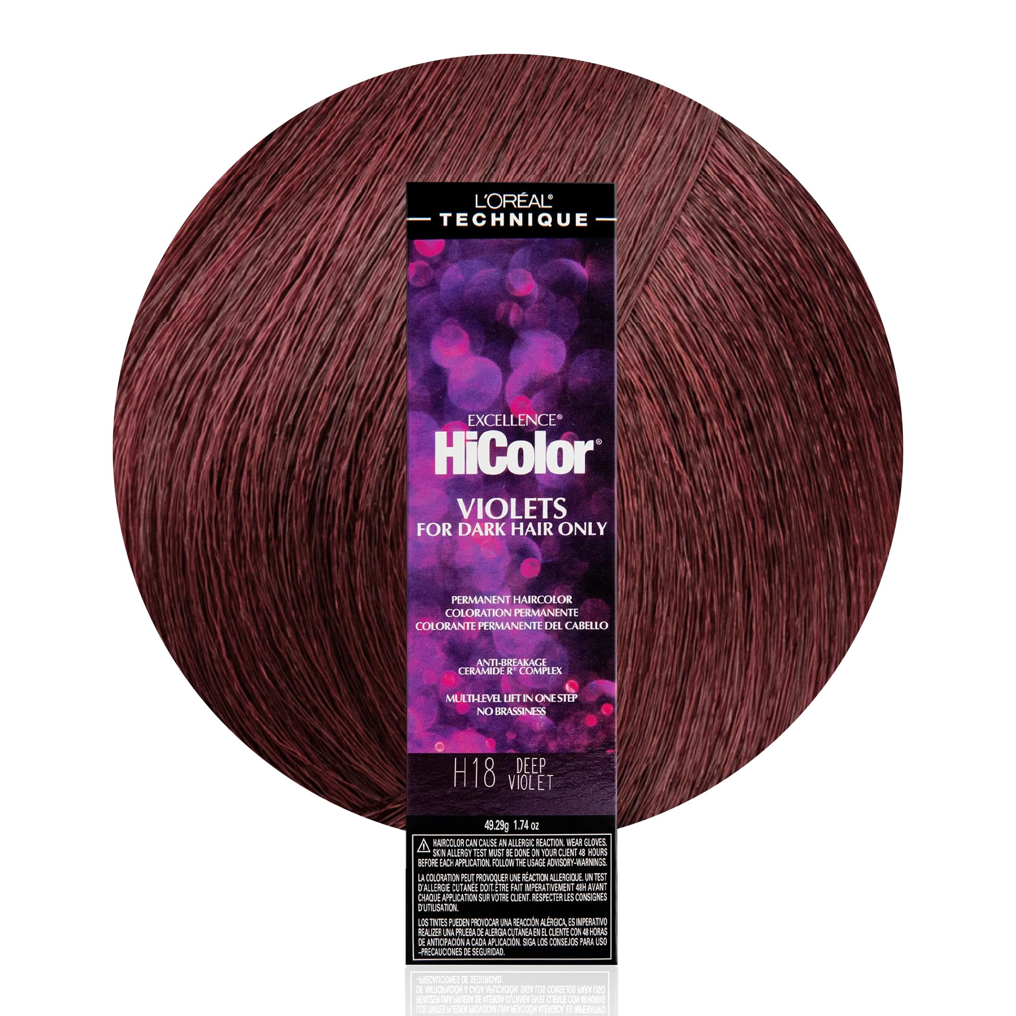 Loreal Excel Hicolor H18 Tube Deep Violet 1.74oz by L'Oreal Paris
