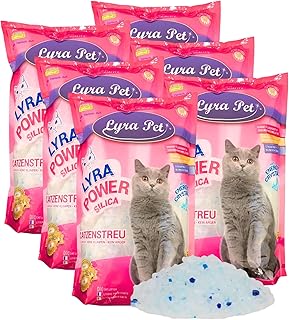 Lyra Pet® | 6 x 5 L = 30 L Lyra Power Silica Silikat Katzenstreu |100% Kieselgel | Keine Klumpenbildung |Neutralisiert den Geruch | Staubfrei + Unparfümiert | Hygienisch & Saugstark | Saubere Wohnung product image