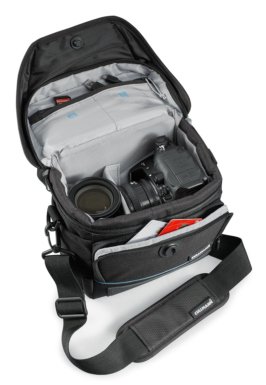 Cullmann - 99490 - Torba na aparat Boston Maxima 85+ na lustrzankę i kamerę systemową z zapięciem Fidlock - 18 x 17,5 x 10,5 cm - czarna