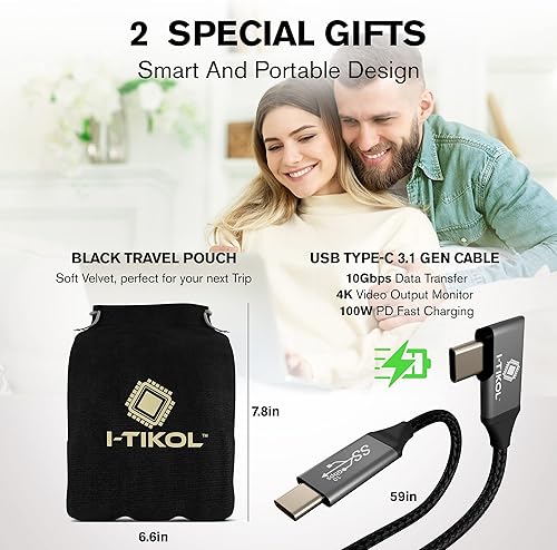 Miniatura 7 de Cargador USB C de 245 W A2215 - Bloque de cargador USB C - Cargador GaN de 5 puertos de escritorio 3 USB-C 2 USB-A - Hub USB alimentado - Múltiples